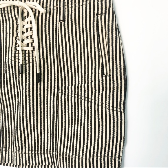 Madewell Striped Lace-Up Skirt (O) - Picture 4 of 9
